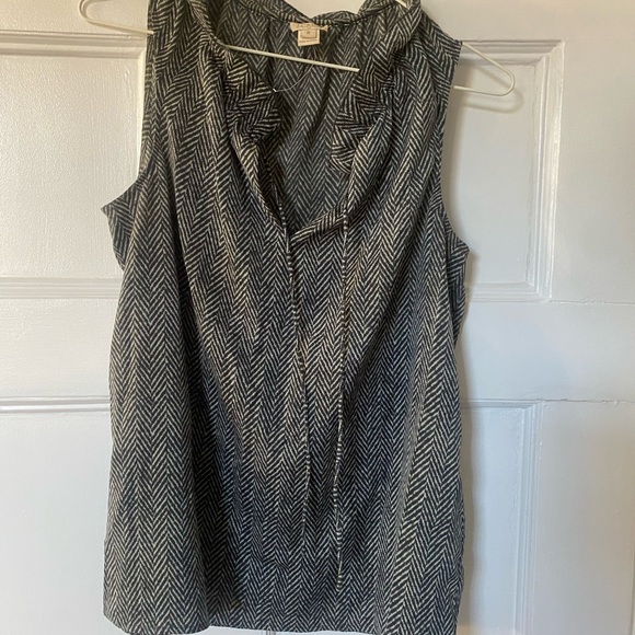 Jcrew size8 blouse black white print excellent condition - Picture 2 of 5